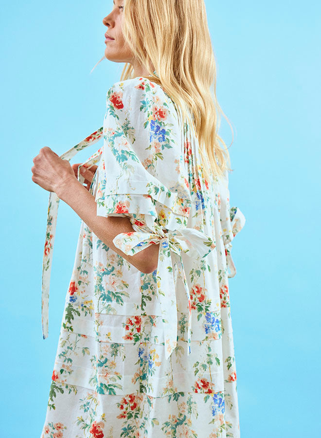 Hunter Bell Paige Dress in Falling Blossom cream floral print