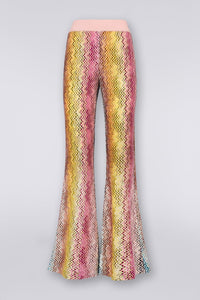 Thumbnail for Viscose flared trousers with multicoloured Greek fret print-Pant-Missoni-Debs Boutique