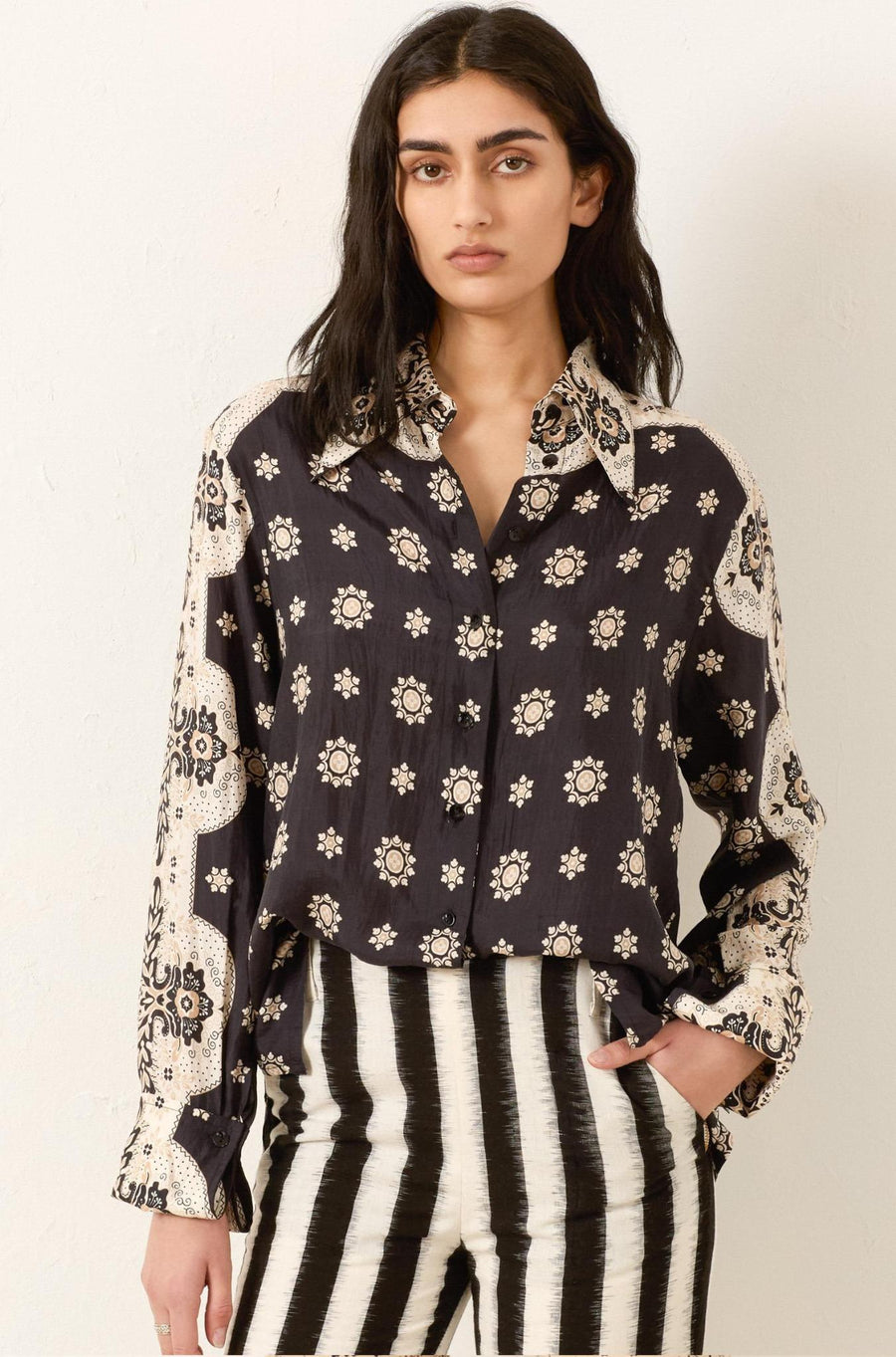 Dana Bronco Bandana Shirt-Tops-ALIX OF BOHEMIA-Debs Boutique