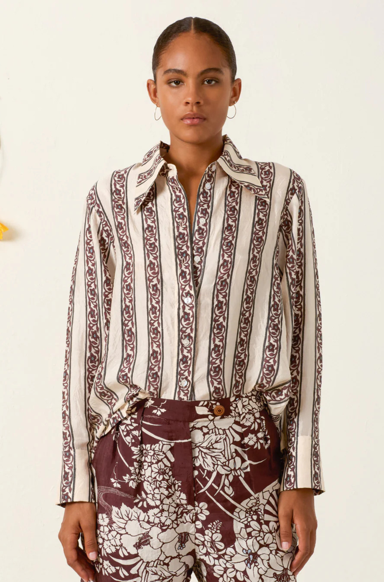 Dana Climbing Vine Silk Shirt