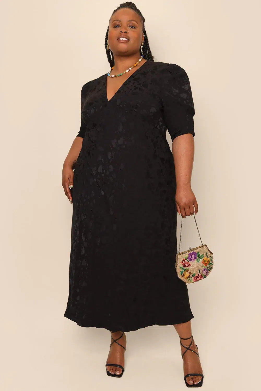 Zadie Dress Leaf Heart Black-Dress-Rixo-Debs Boutique