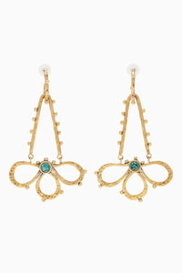 Thumbnail for Hammered Chain Flower Drop Earring.-Accessories-Ulla Johnson-Debs Boutique