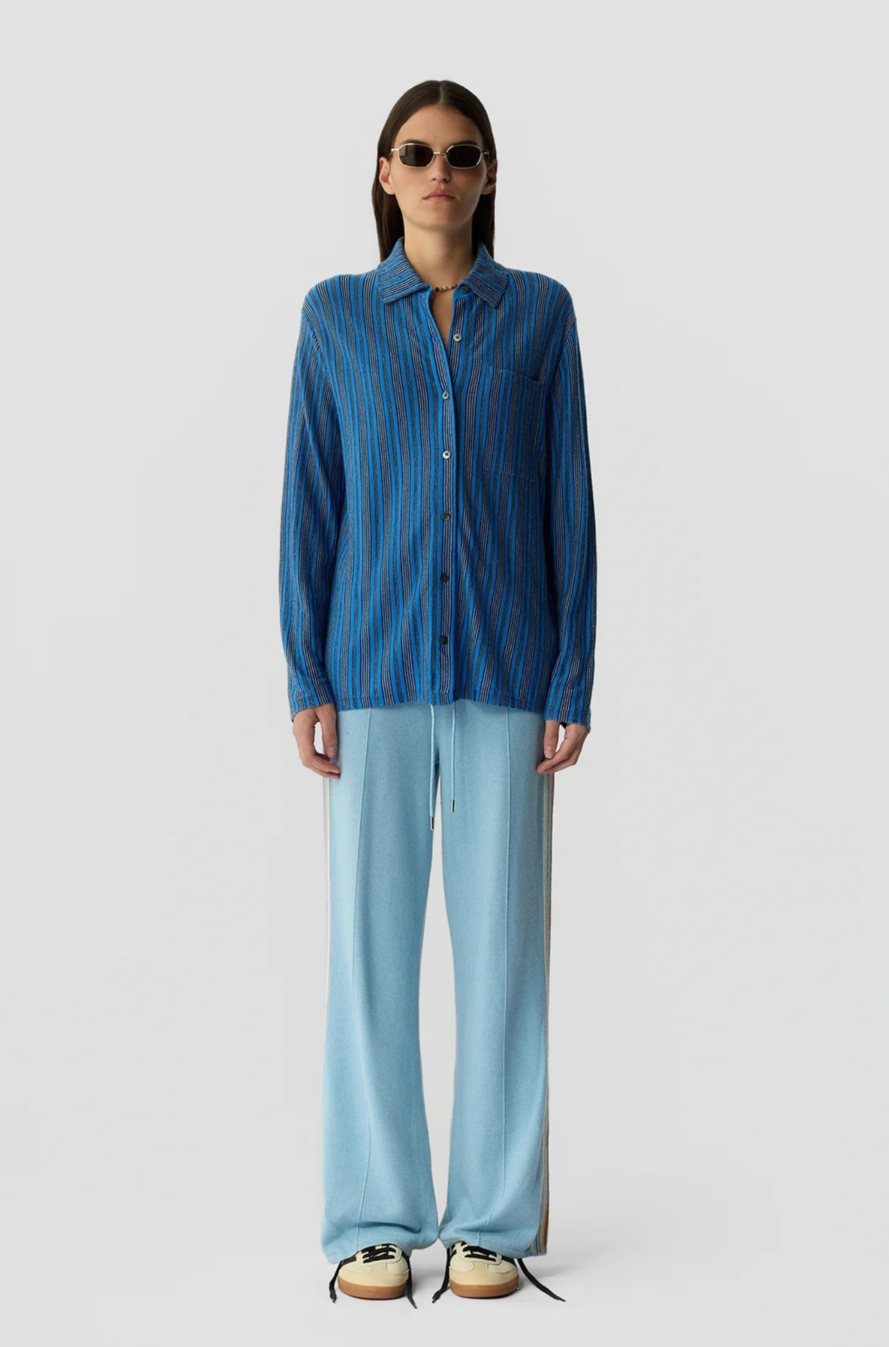 Fine Stripe Showtime Shirt Sail