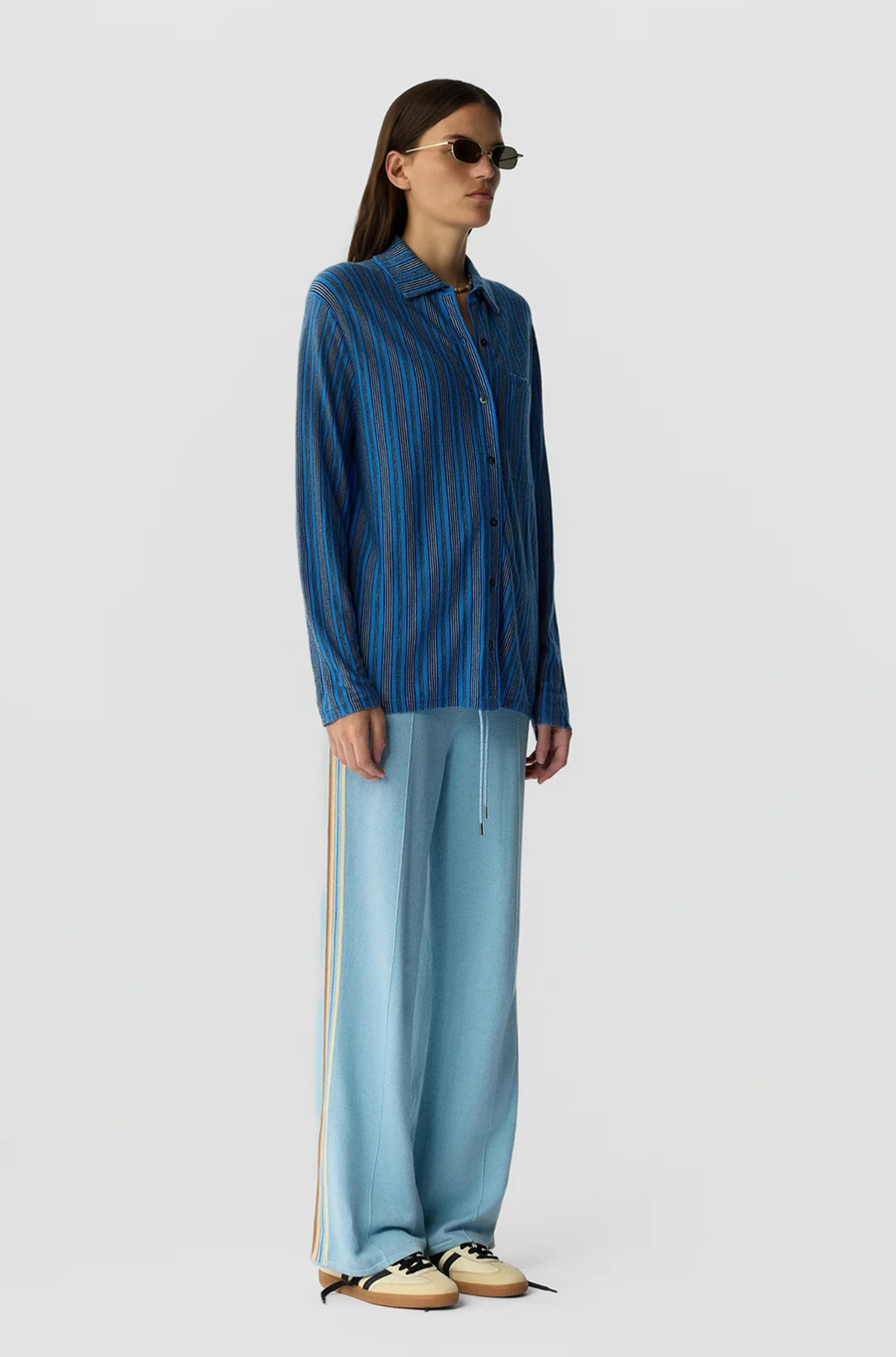 Fine Stripe Showtime Shirt Sail