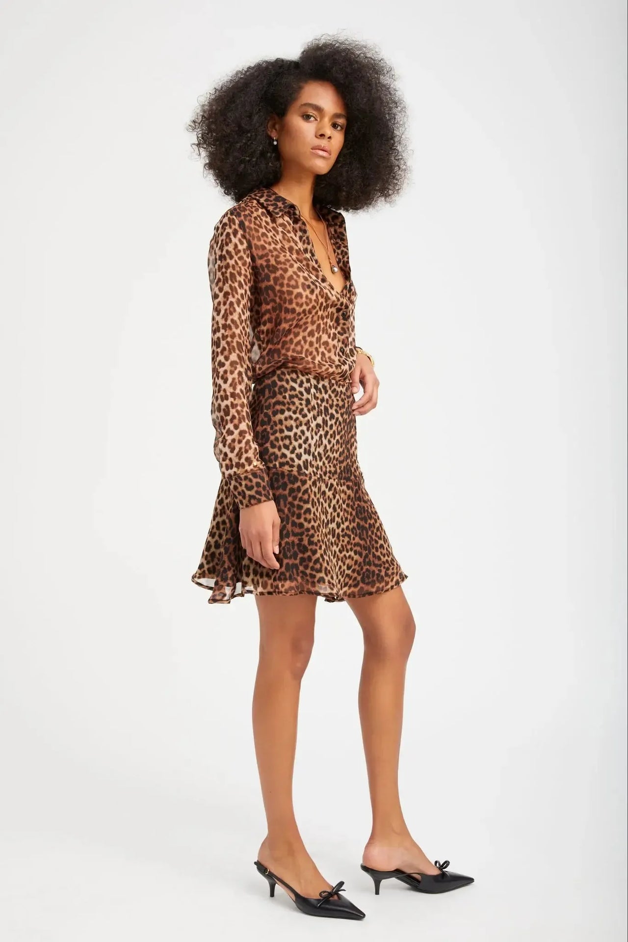 Fitted Button Up Jaguar-Tops-SPWMN-Debs Boutique
