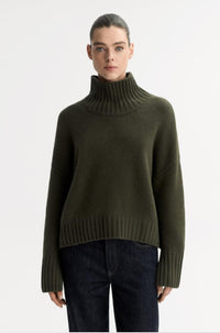 Thumbnail for Girlfriend Turtleneck Olive-Sweaters & Cardigans-Soft Goat-Debs Boutique