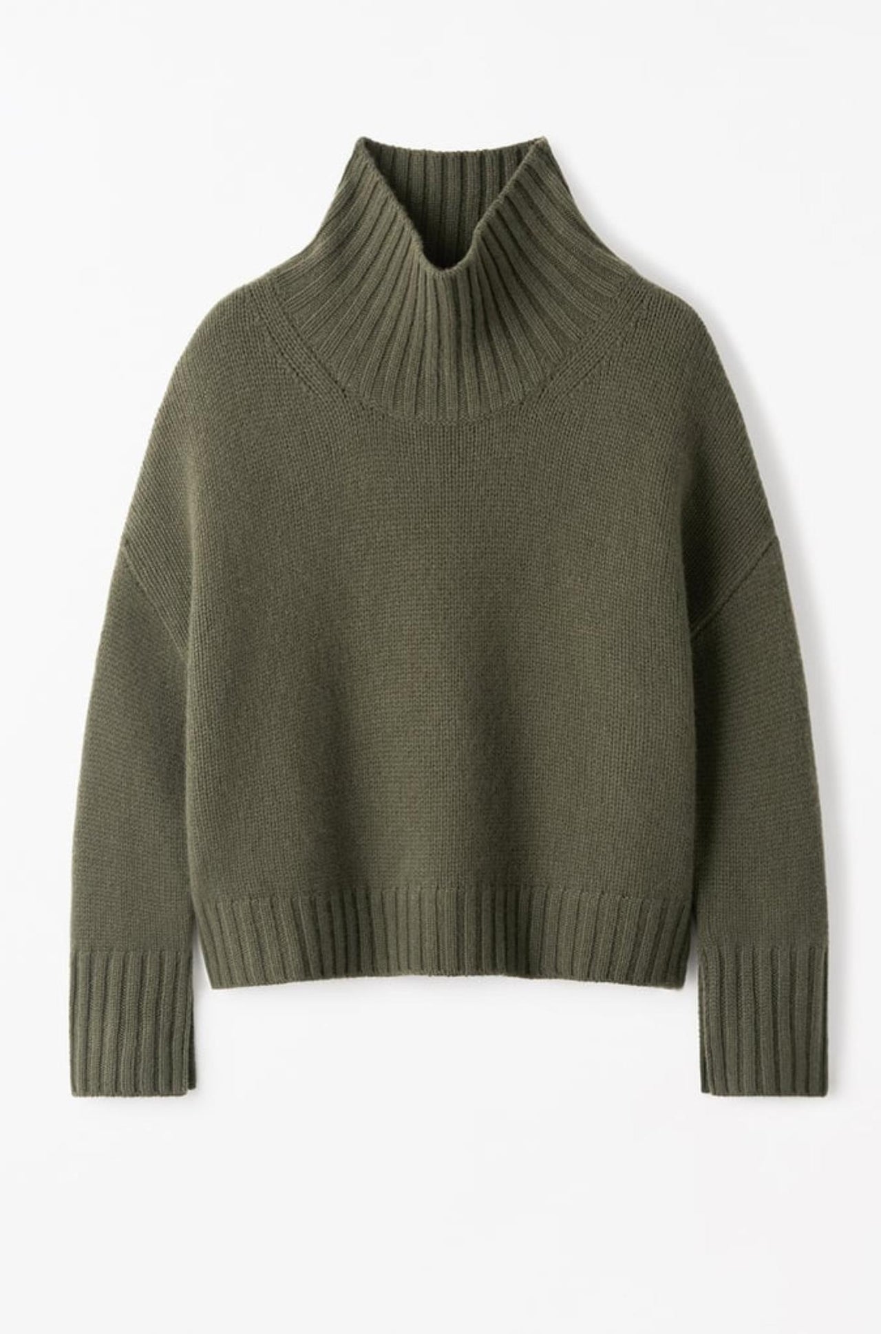 Girlfriend Turtleneck Olive-Sweaters & Cardigans-Soft Goat-Debs Boutique