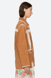 Thumbnail for Irena Suede Jacket Crochet
