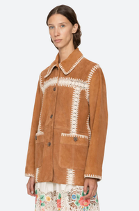 Thumbnail for Irena Suede Jacket Crochet