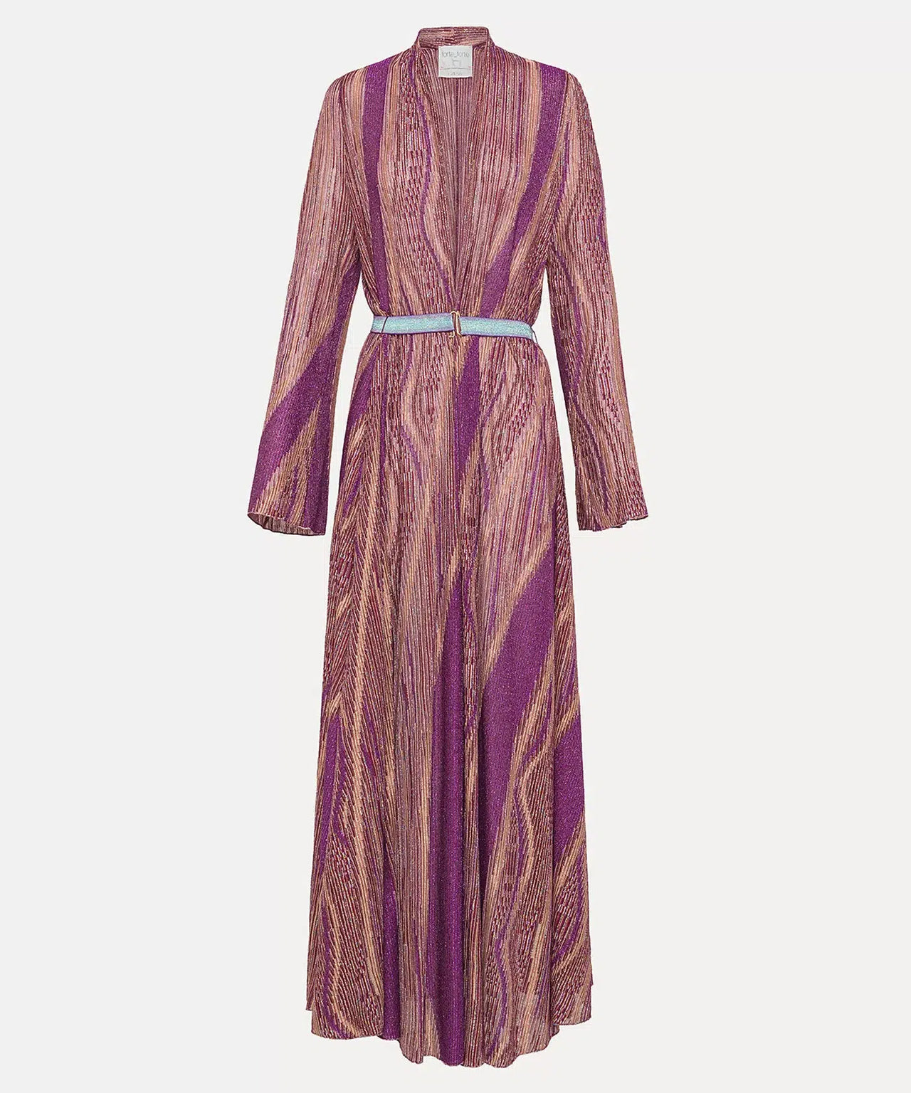 Lurex Jacquard Jersey Long Cross Dress-Dress-Forte_Forte-Debs Boutique