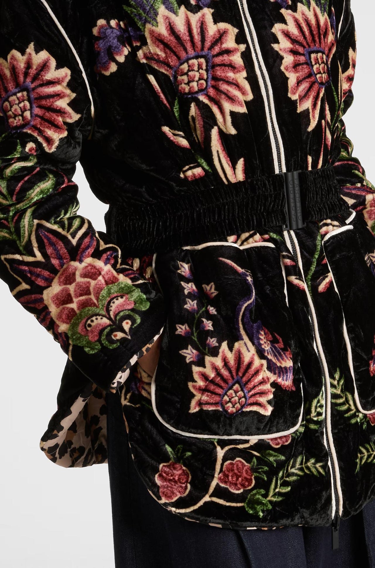 Marvelous Garden Black Puffer Jacket-Jackets & outerweare-Farm Rio-Debs Boutique