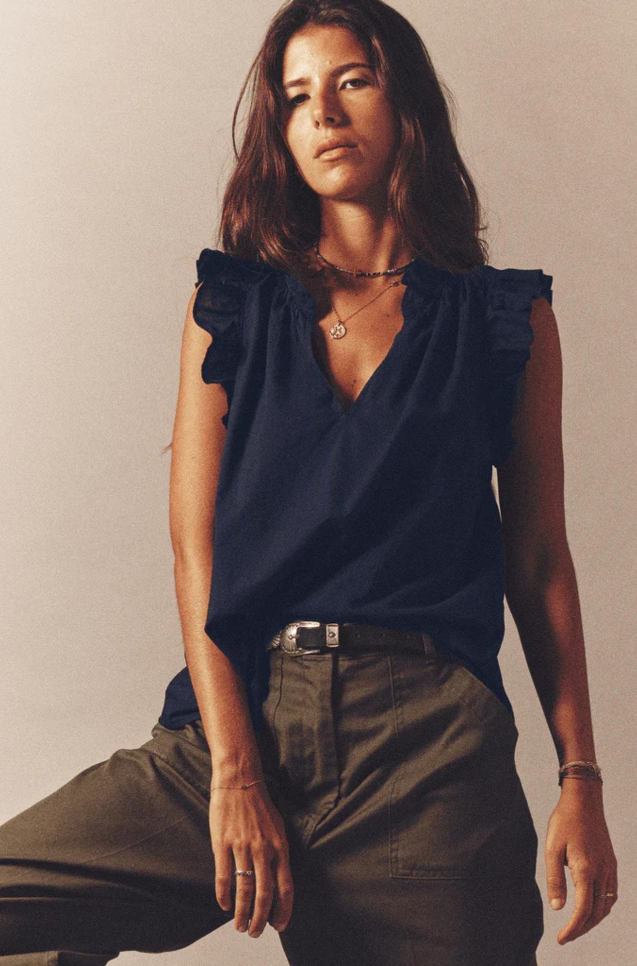 Navy Bex Top-TOPS-Xirena-Debs Boutique