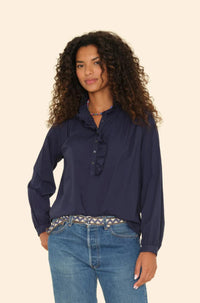 Thumbnail for Navy Caspian Top-Tops-Xirena-Debs Boutique