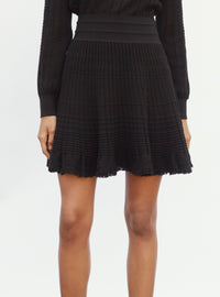 Thumbnail for Palmita short fringed knit skirt noir-Skirt-Molli-Debs Boutique