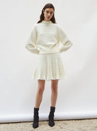Thumbnail for Palmita short fringed knit skirt Natural-Skirt-Molli-Debs Boutique