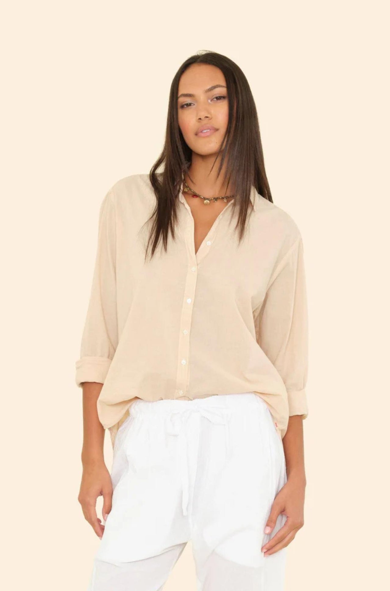 Parchment Beau Shirt-Tops-Xirena-Debs Boutique