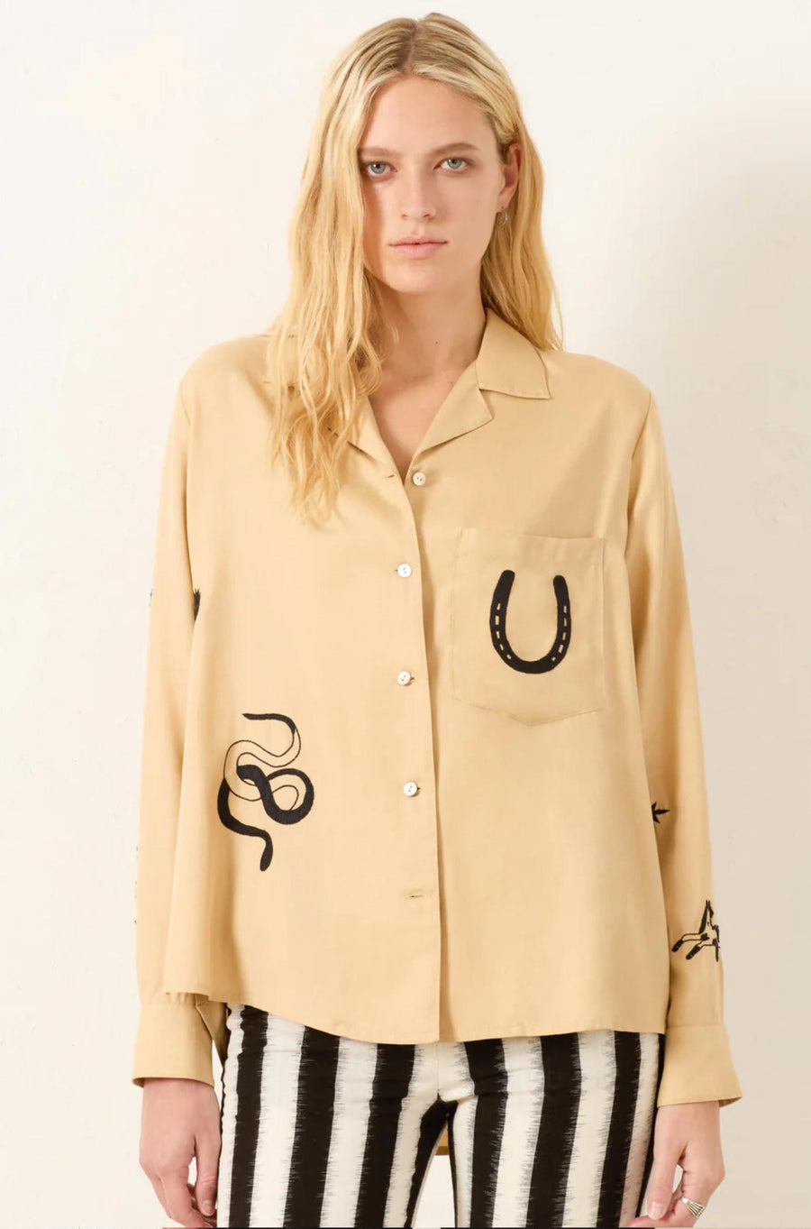 Patti Desert Tattoo Shirt-Tops-ALIX OF BOHEMIA-Debs Boutique