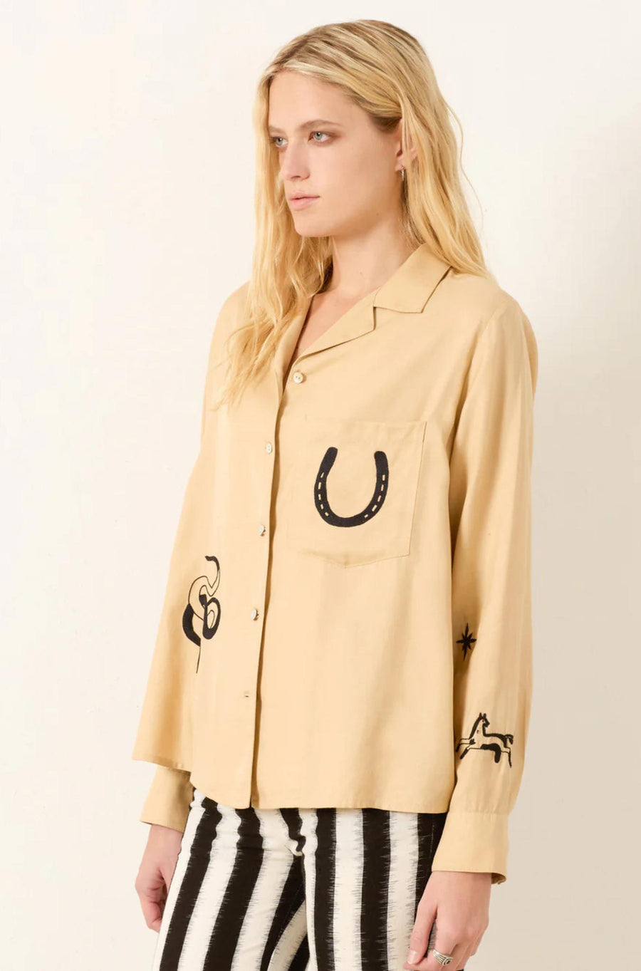 Patti Desert Tattoo Shirt-Tops-ALIX OF BOHEMIA-Debs Boutique