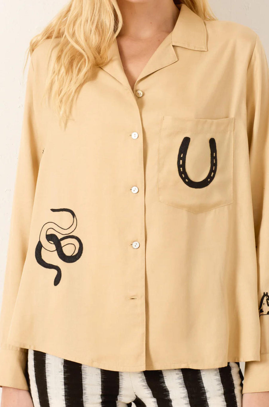 Patti Desert Tattoo Shirt-Tops-ALIX OF BOHEMIA-Debs Boutique