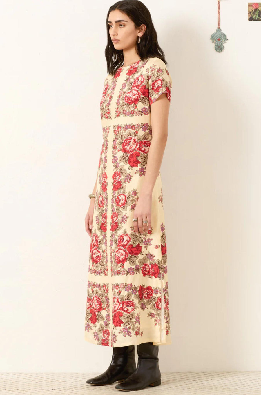 Pretti Rosebush Silk Dress-Dress-ALIX OF BOHEMIA-Debs Boutique