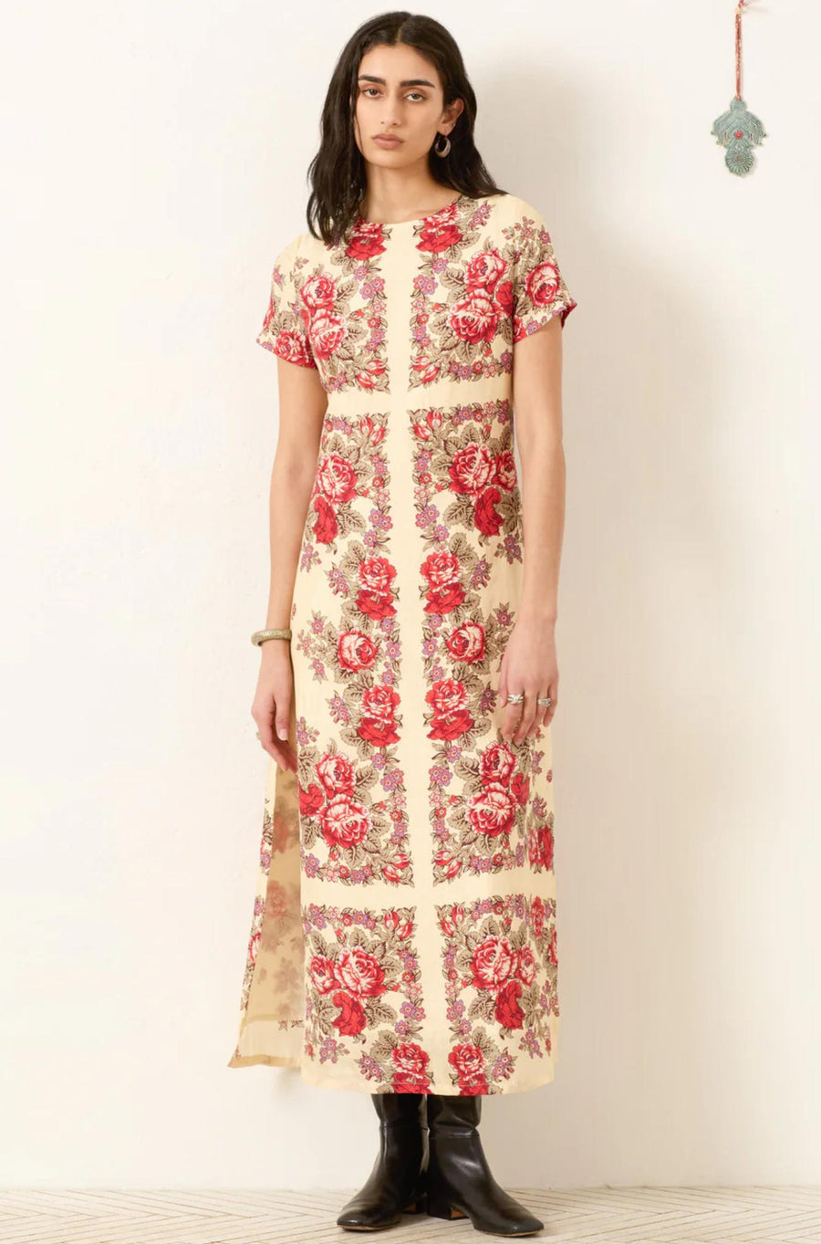 Pretti Rosebush Silk Dress-Dress-ALIX OF BOHEMIA-Debs Boutique