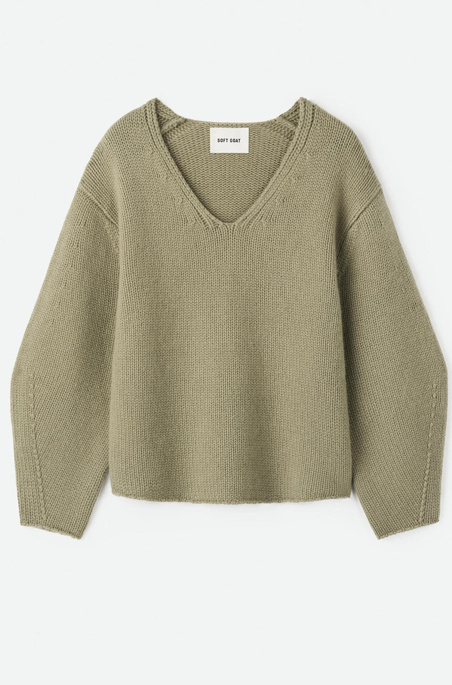 Puff Sleeve V-neck-SWEATERS & CARDIGANS-Soft Goat-Debs Boutique