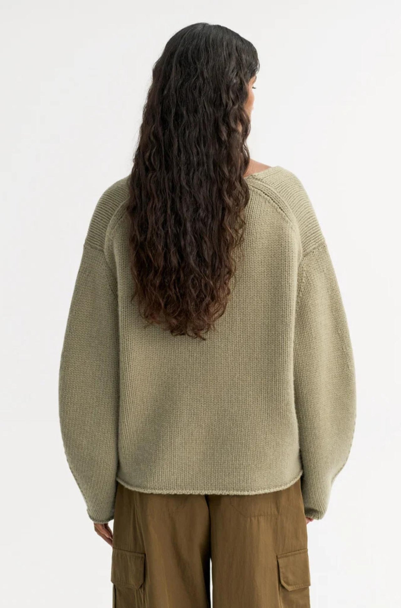 Puff Sleeve V-neck-SWEATERS & CARDIGANS-Soft Goat-Debs Boutique