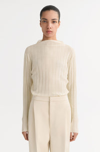 Thumbnail for Ribbed Top Bone-Sweaters & Cardigans-Soft Goat-Debs Boutique