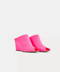 Thumbnail for Satin Wedge Sabot-Shoes & Sandals-Forte_Forte-Debs Boutique