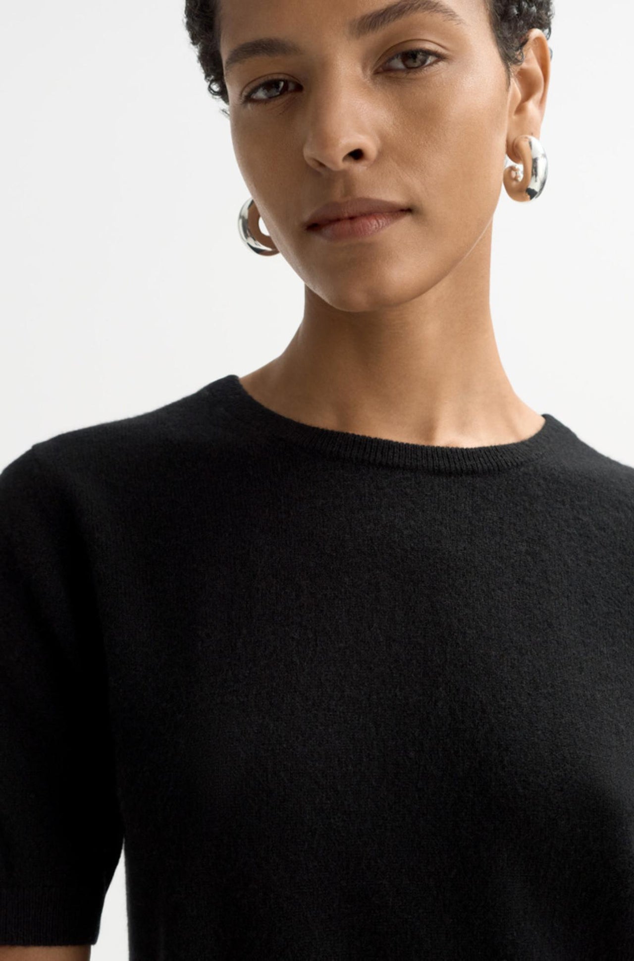 Short Sleeve Crewneck-Sweaters & Cardigans-Soft Goat-Debs Boutique