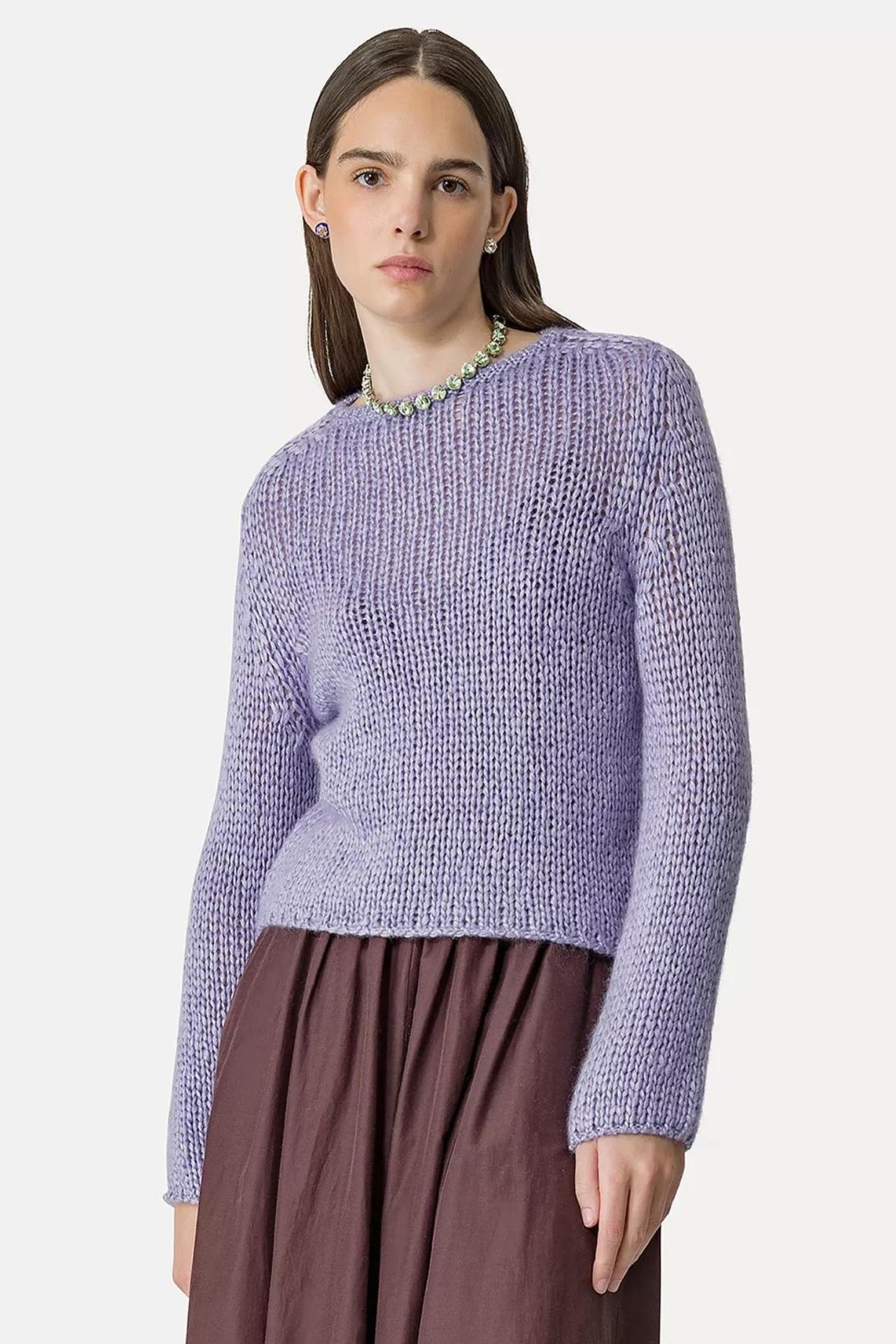 Silk Cashmere Mohair Roundneck Sweater-Sweater-Forte_Forte-Debs Boutique