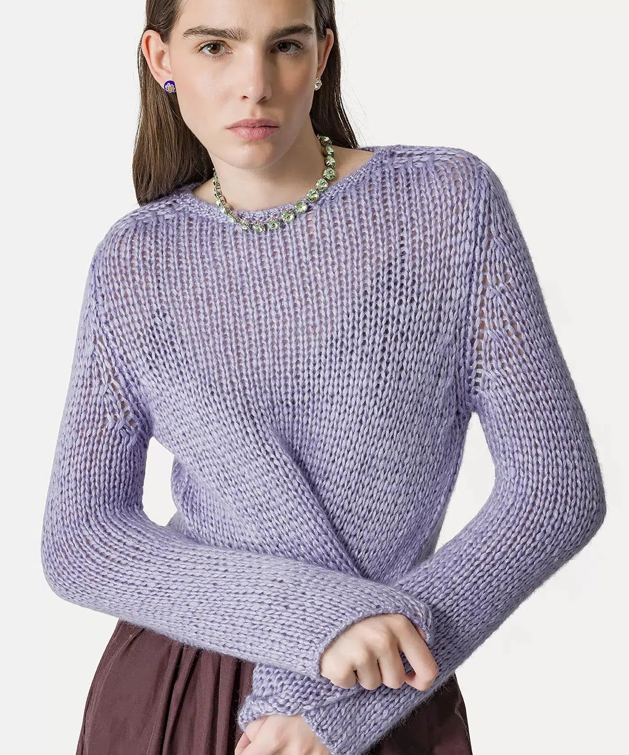 Silk Cashmere Mohair Roundneck Sweater-Sweater-Forte_Forte-Debs Boutique