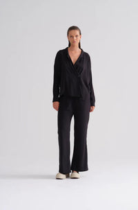 Thumbnail for Silk Satin Flaired Pants-Pants-Kristensen Du Nord-Debs Boutique