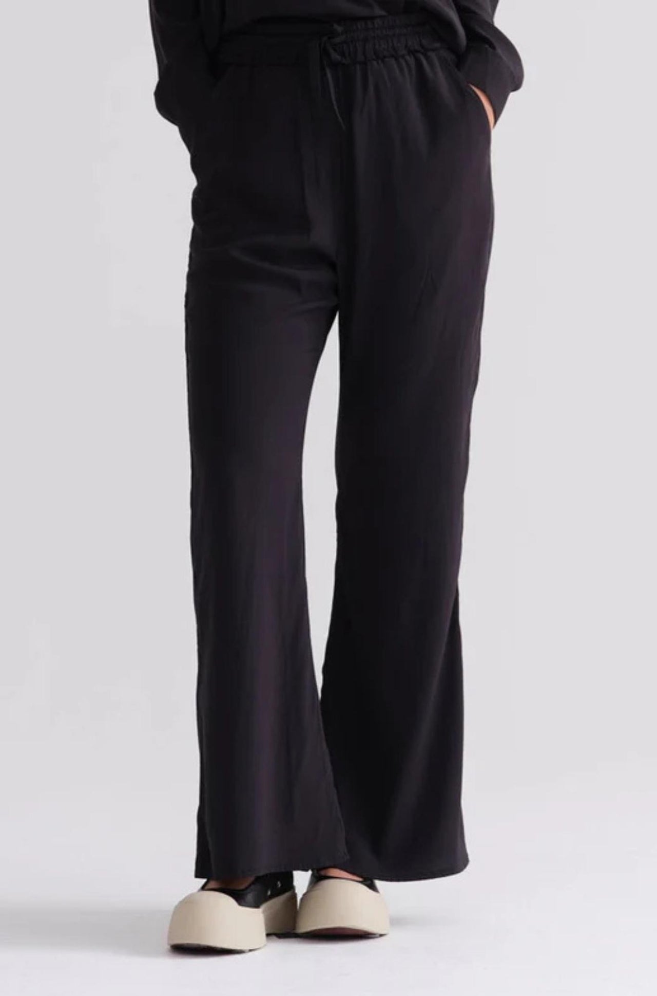 Silk Satin Flaired Pants-Pants-Kristensen Du Nord-Debs Boutique