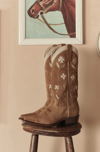 Thumbnail for The Cowboy Boot Tan Floral