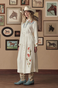 Thumbnail for The Cowboy Boot Washed Indigo Floral