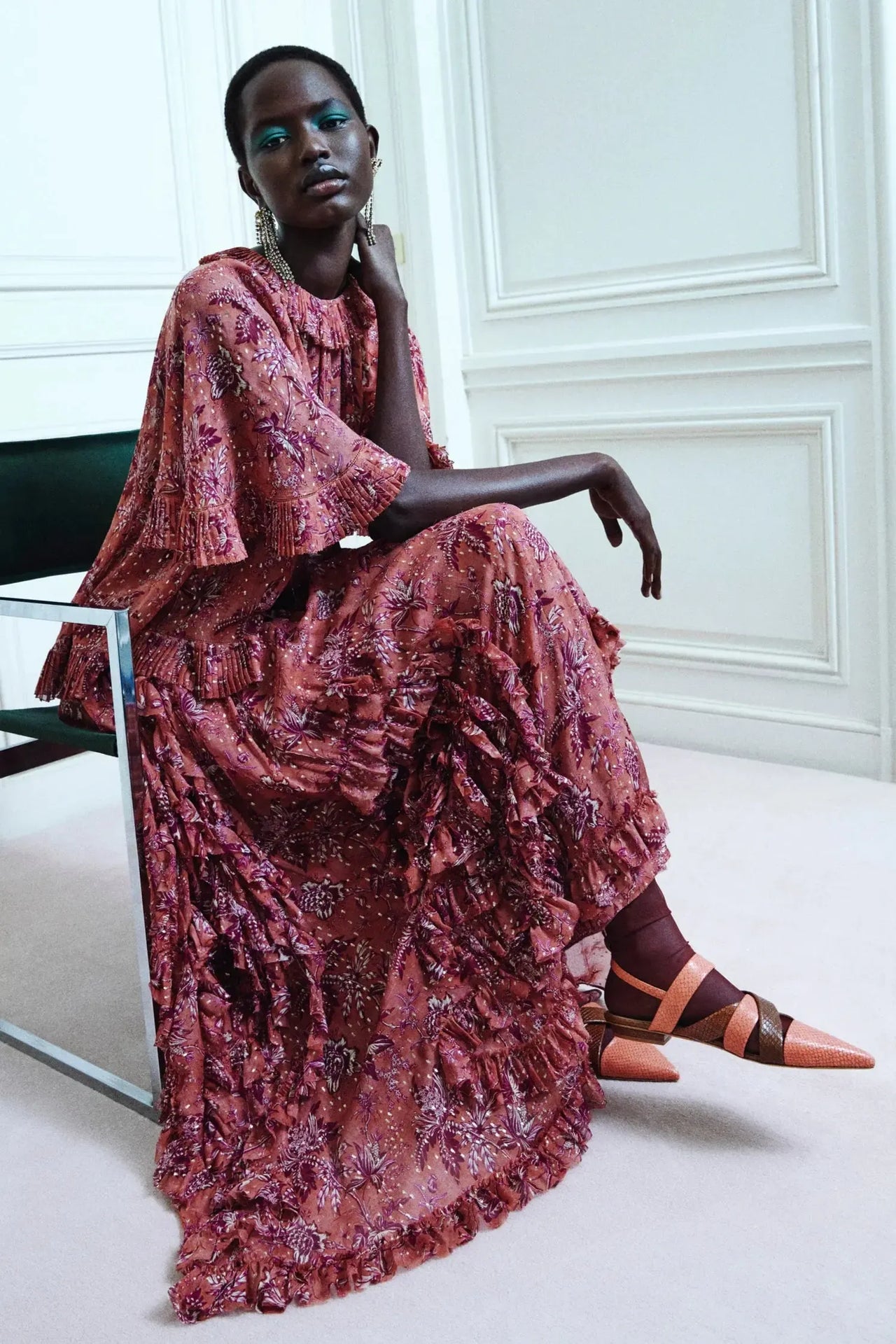 Adele Cascading Ruffle Silk Skirt-SKIRTS & SHORTS-Ulla Johnson-Debs Boutique