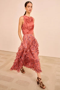 Thumbnail for Adele Cascading Ruffle Silk Skirt-SKIRTS & SHORTS-Ulla Johnson-Debs Boutique