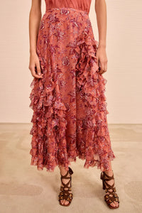 Thumbnail for Adele Cascading Ruffle Silk Skirt-SKIRTS & SHORTS-Ulla Johnson-Debs Boutique