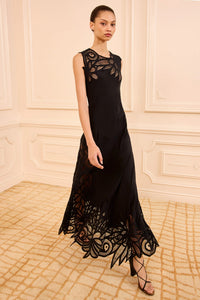 Thumbnail for Idra Lace Applique Dress Noir