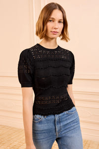 Thumbnail for Marcelena Eyelet Knit Top