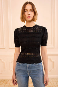Thumbnail for Marcelena Eyelet Knit Top