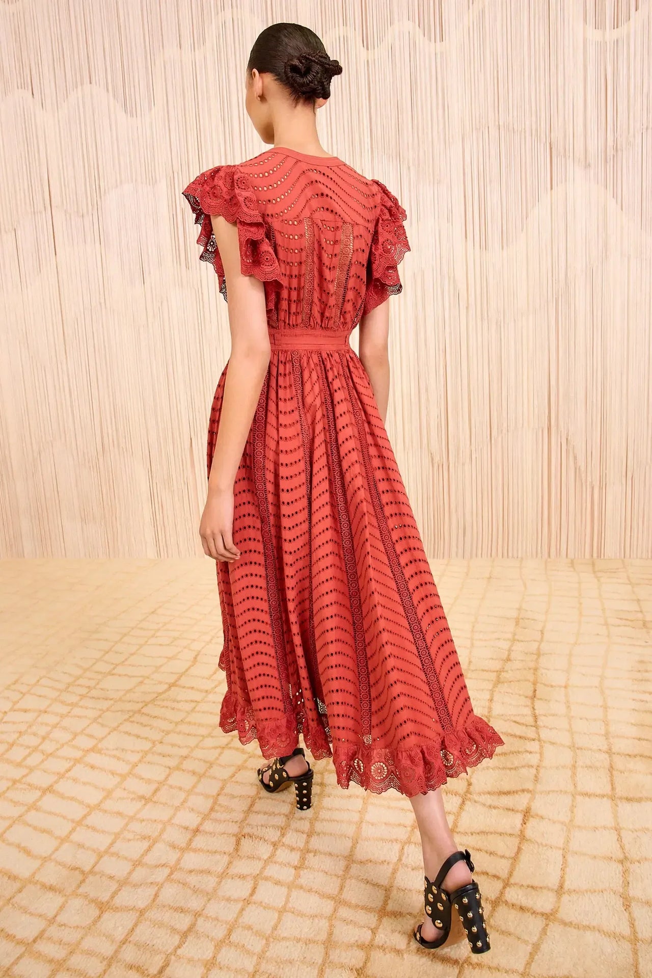 Olga Flutter Sleeve Midi Dress-Dresses-Ulla Johnson-Debs Boutique