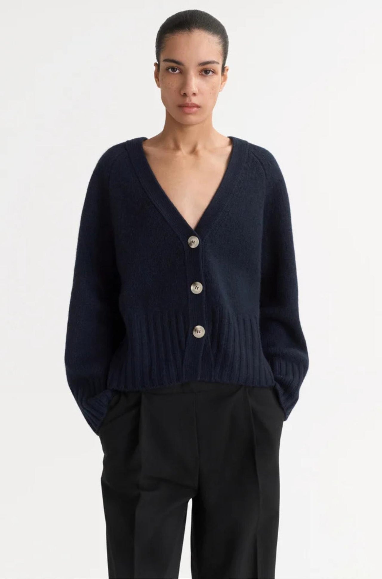 V-neck cardigan-SWEATERS & CARDIGANS-Soft Goat-Debs Boutique