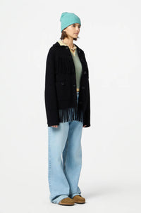 Thumbnail for Western Fringe Jacket Black-JACKETS & OUTERWEAR-Guest in Residence-Debs Boutique