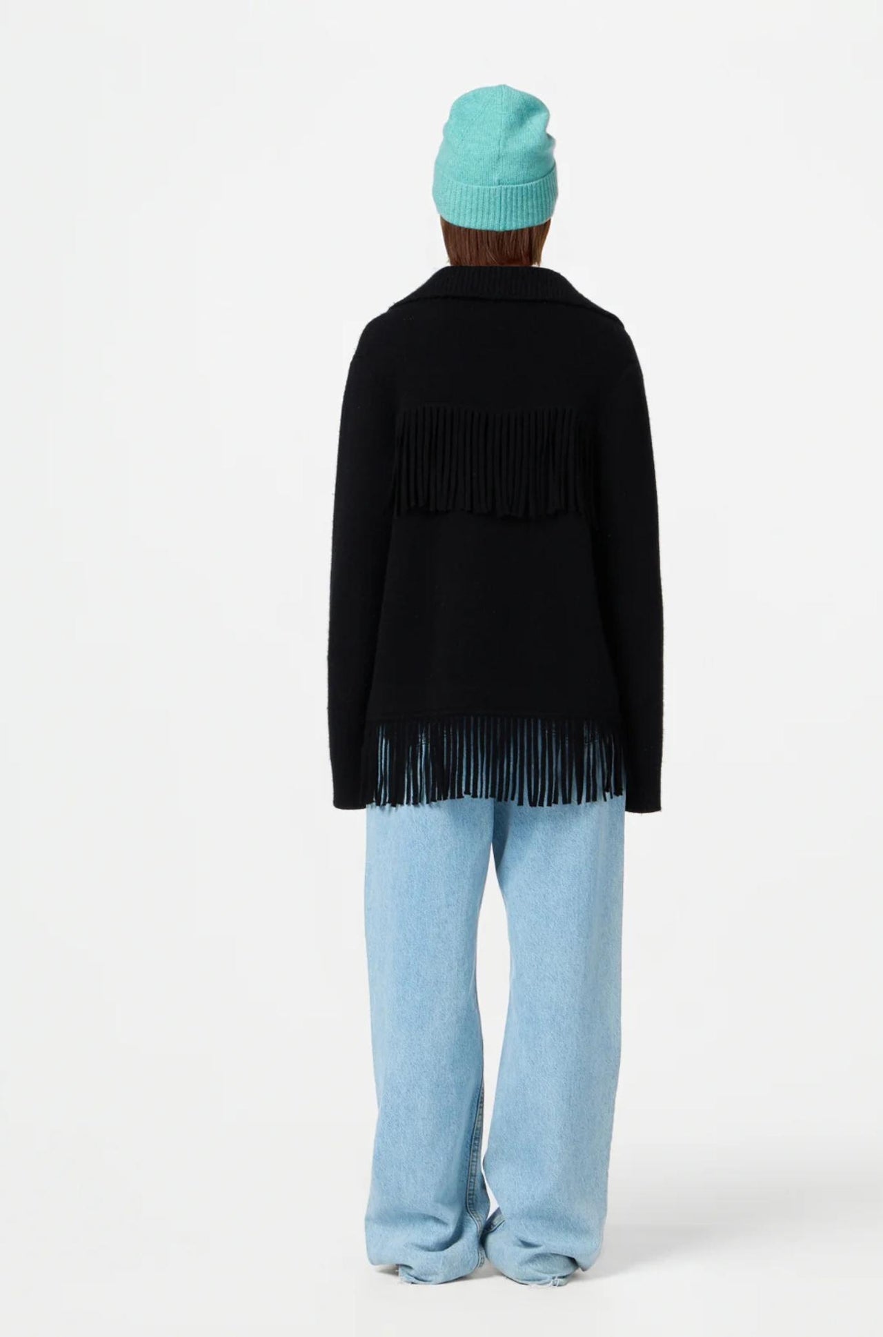 Western Fringe Jacket Black-JACKETS & OUTERWEAR-Guest in Residence-Debs Boutique