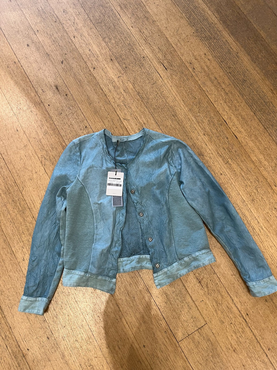 Jacket with Leather Stretch Insert — Transit — Debs Boutique