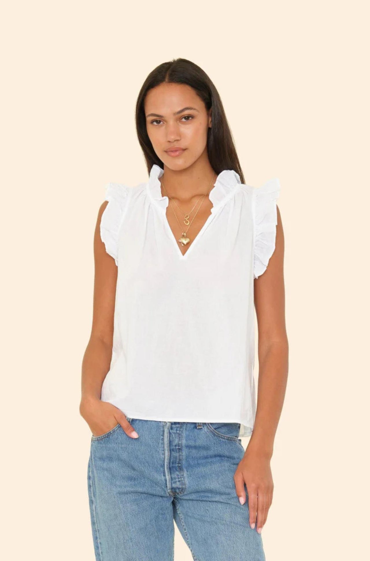 White Bex Top-TOPS-Xirena-Debs Boutique