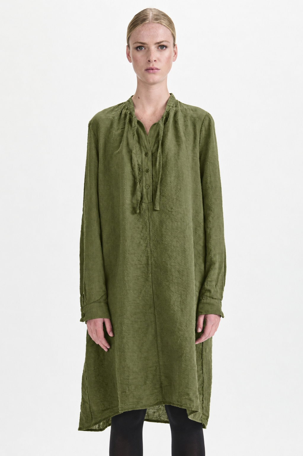 Detailed Hem Shirt Olive