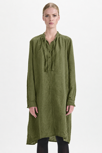 Thumbnail for Detailed Hem Shirt Olive